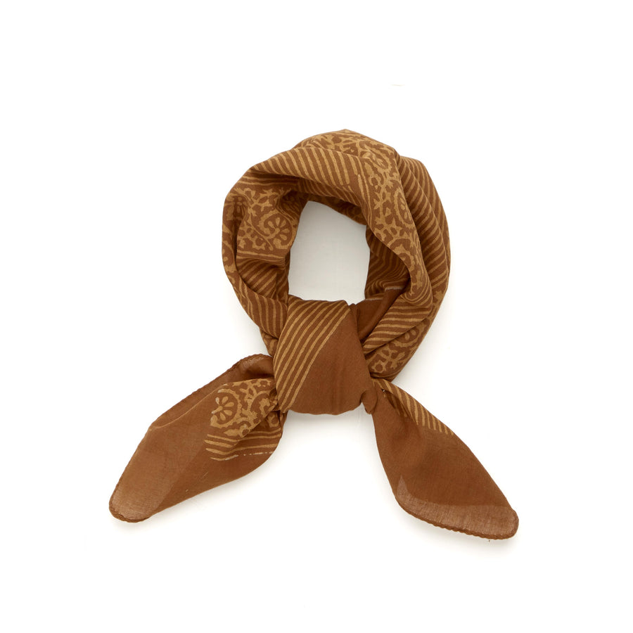 fields of forever-golden amber <> hand block printed bandana